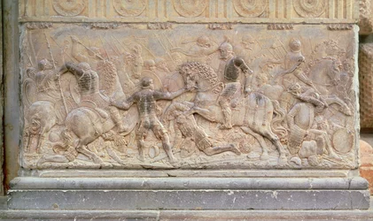 Panneau en bas-relief (marbre)